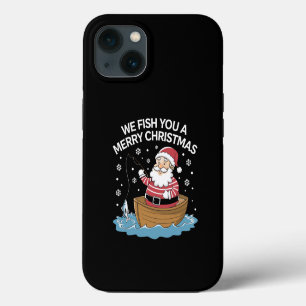 Etui iPhone 13 Nous vous pêchons un joyeux Noël Pêcheur Pêche