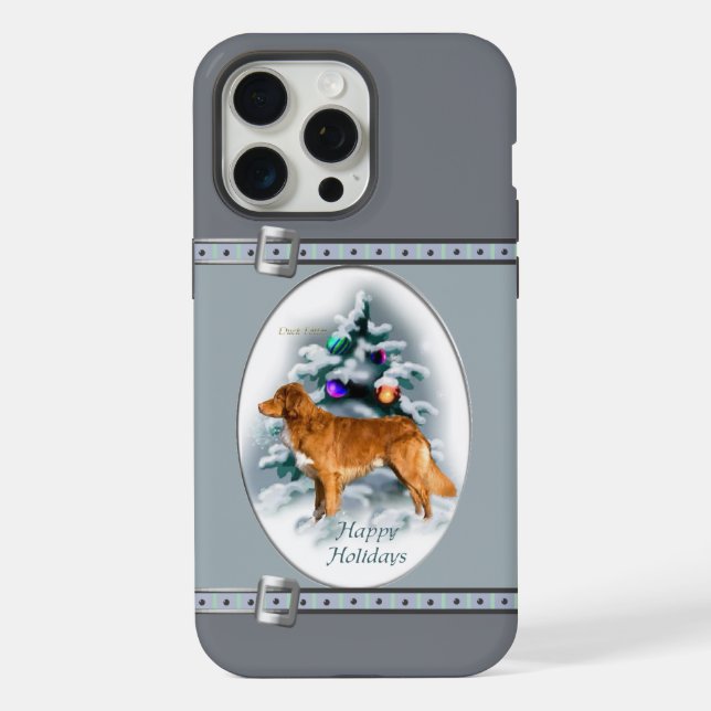 Coque iPhone Nouvelle-Écosse Canard à rouleaux Bleu Noël (Verso)