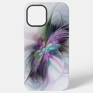 Coque iPhone 12 Pro Max Nouvelle vie, art abstrait coloré de fantaisie fra