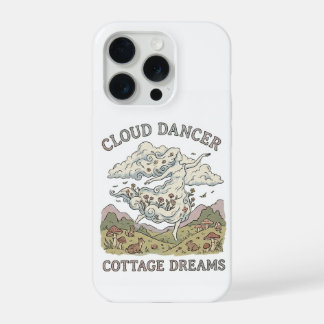Coque iPhone 15 Pro nuage dansant paisible et joyeux
