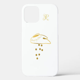 Coque iPhone 12 Nuage de prospérité chic Monogramme
