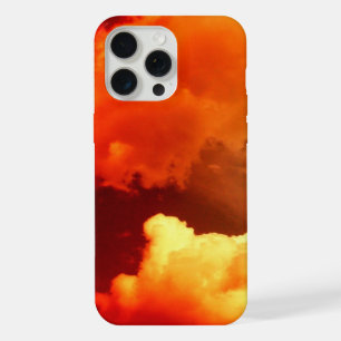 COQUE iPhone 15 PRO MAX NUAGES DANS UN CIEL ROUGE JAUNE ORANGE