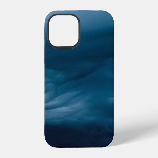 Coque iPhone Nuages de cumulus bleus (Verso)