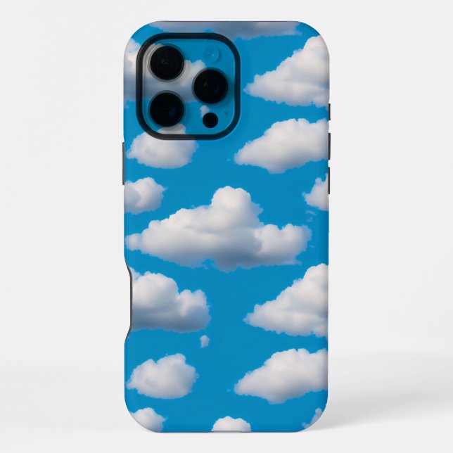 Coque iPhone Nuages ​​duveteux (Verso)