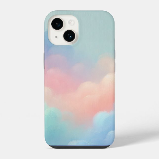 Coque iPhone Nuages pastel (Verso)