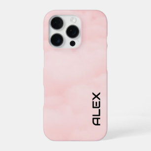 Coque iPhone 16 Pro Nuages Roses Douces - Texture Ciel Dreamy