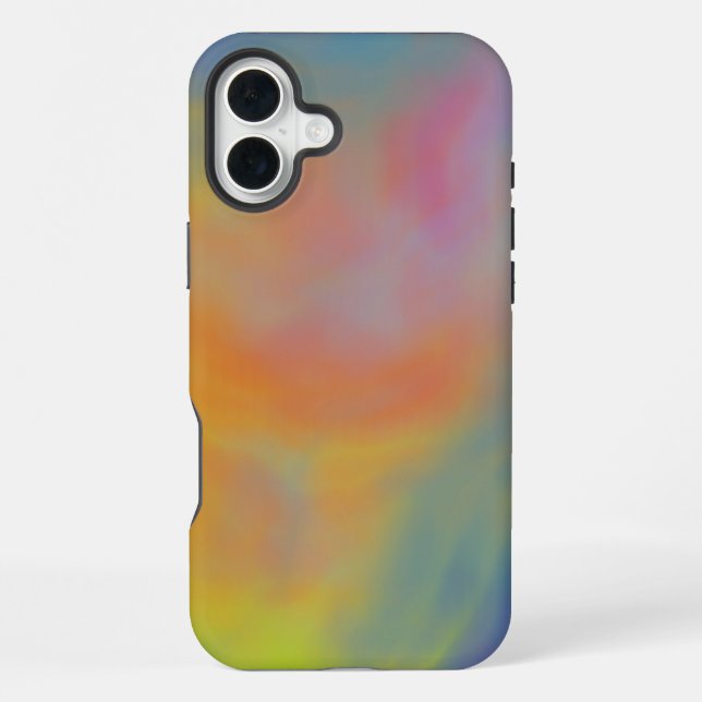 Coque iPhone Nuages tourbillonnants colorés (Verso)