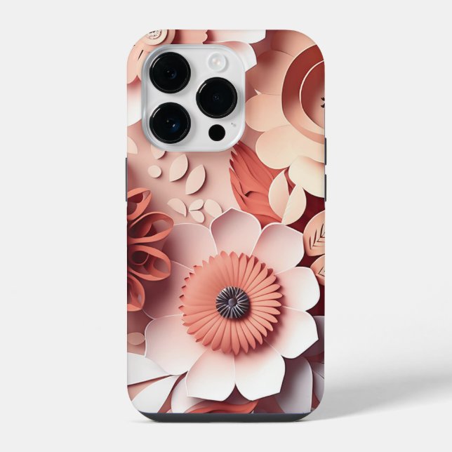 Coque iPhone Nuances 3D de pêche (Verso)