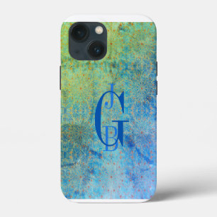 Etui iPhone 13 Mini Nuances de bleu vert ombré