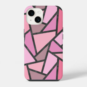 Coque Pour iPhone 14 Nuances de motif en vitrail de corail