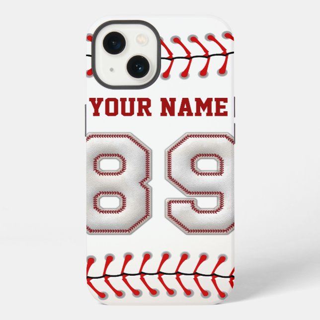 Coque iPhone Numéro de baseball Cool Stitched 89 (Verso)