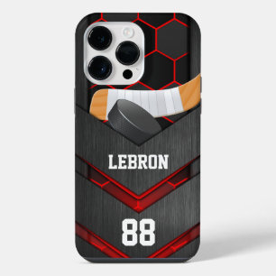 Coque Pour Pour iPhone 14 Pro Max Numéro et nom de hockey américain personnalisés