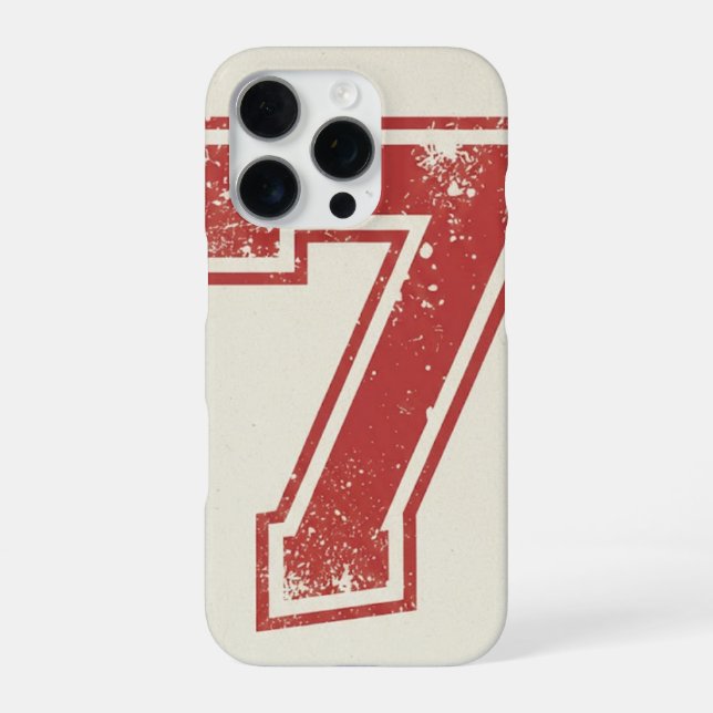 Coque iPhone numéro sept chanceux (Verso)