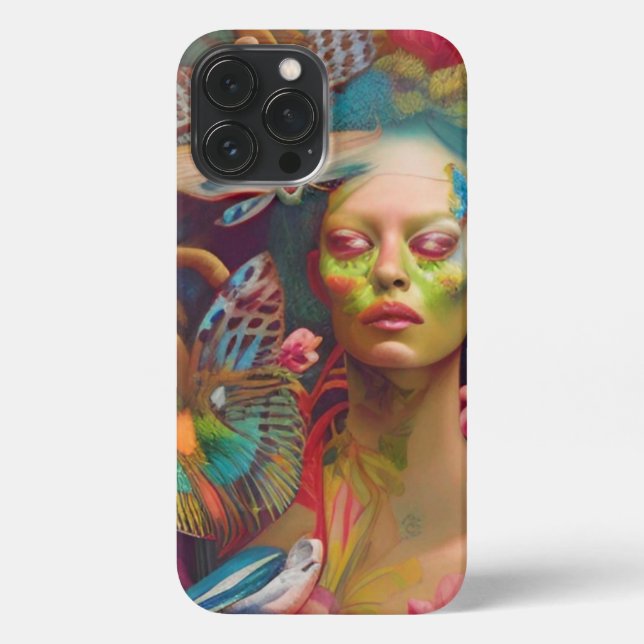 Coque iPhone Nymphe guide spirituelle éthérée iPhone 13 Pr (Verso)