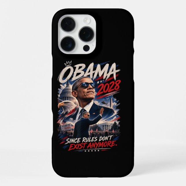 Coque iPhone Obama 2028 Puisque les règles n'existent plus (Verso)
