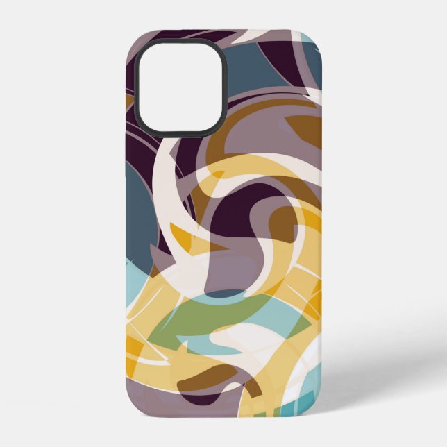 Coque iPhone Objets géométriques abstraits graffiti effet grung (Verso)