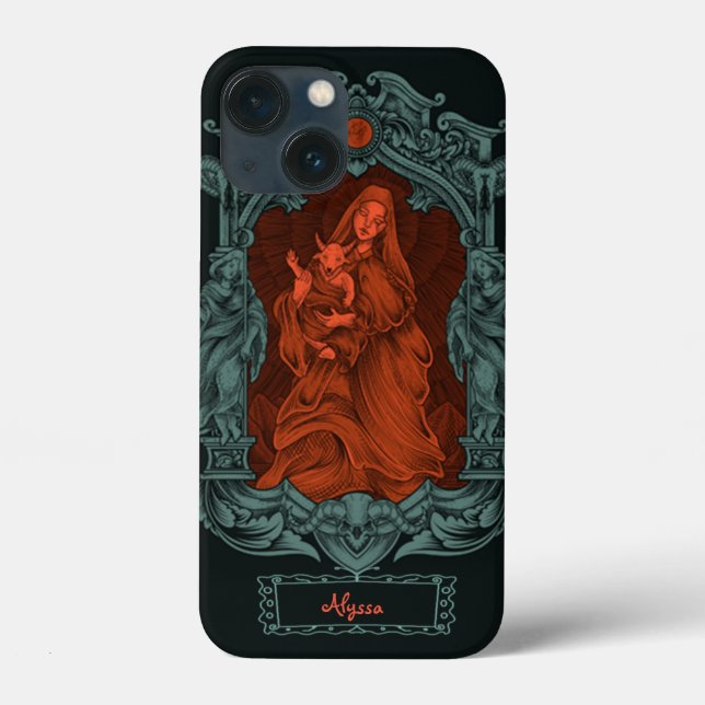 Coque iphone occulte Baphomet, Motif Vintage (Verso)