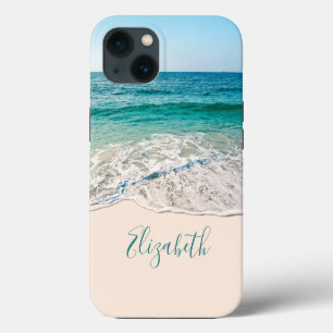 Etui iPhone 13 Ocean Beach Shore pour ajouter votre nom