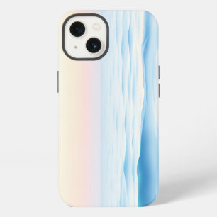 Etui iPhone 13 Océan d'aquarelle sereine avec des vagues douces