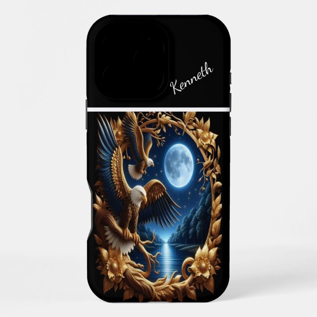 Coque iPhone Océan Lune d'Aigle (Verso)