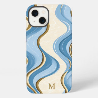 Etui iPhone 13 Oceanic Summer Waves Minimalistic With Initial
