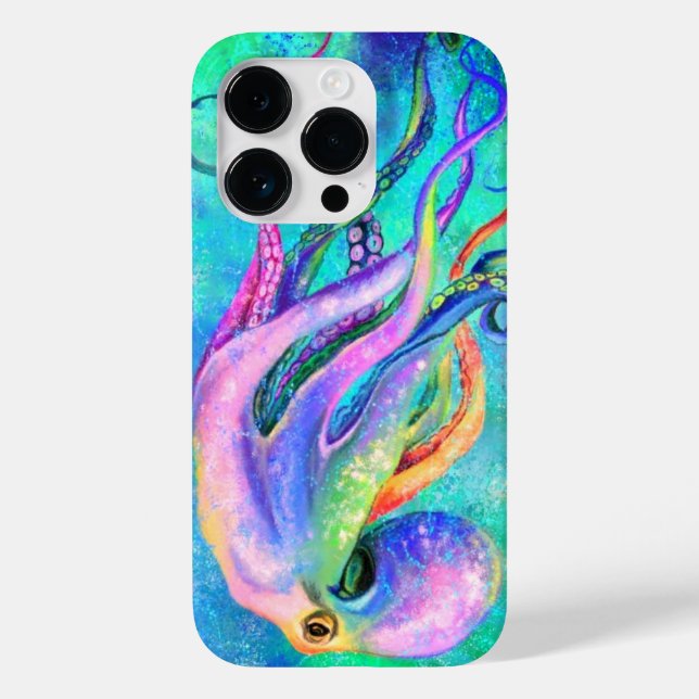 Coque iphone octopus coloré (Verso)