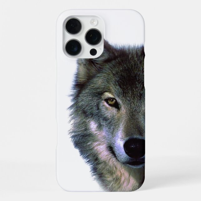 Coque iPhone Œil de Loup Gris (Verso)