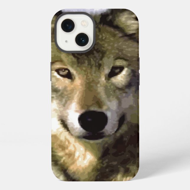 Coque iPhone Oeil de loup sauvage (Verso)