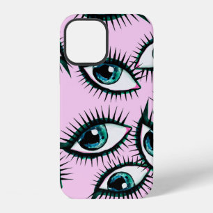 Coque iPhone 12 Œil de montagne. Icône abstraite. 