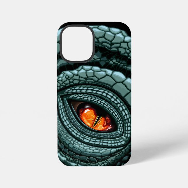 Coque iPhone Œil de prédateur reptile primal (Verso)