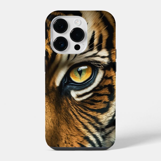 Coque iPhone Oeil du tigre (Verso)