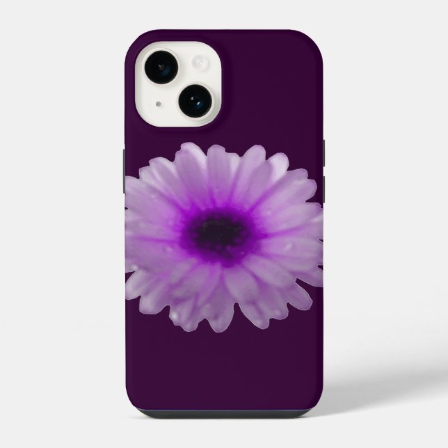Coque iPhone Œillet d'Inde blanc et violet  (Verso)