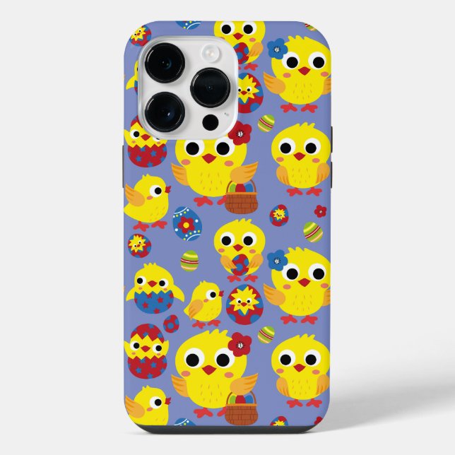 Coque iPhone Œufs de Pâques à éclore Rétro (Verso)