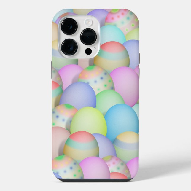 Coque iPhone OEufs de Pâques colorés (Verso)