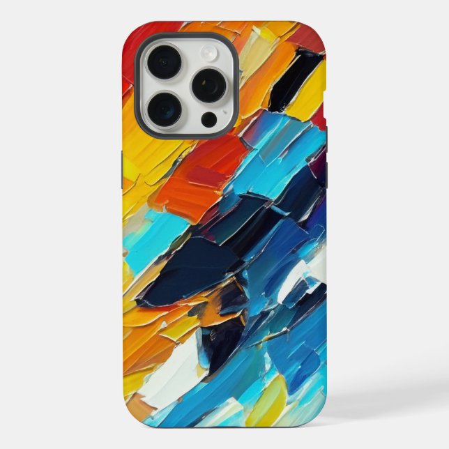 Coque iPhone Oeuvre Abstraite moderne (Verso)