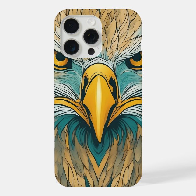Coque iPhone Oeuvre d'aigle doré (Verso)