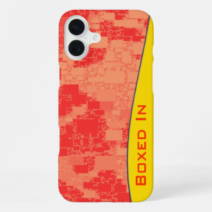 Coque iPhone 16 Plus Œuvre d'art à motif abstrait de zèle de tangerine 