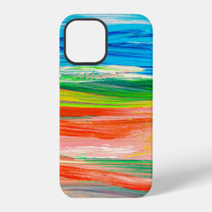 Coque iPhone 12 Œuvre d'art aquarelle colorée abstraite