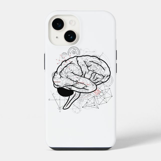 Coque iPhone Œuvre d'art créative sur le thème de la science (Verso)