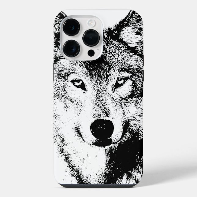 Coque iPhone Œuvre d'art de loup (Verso)