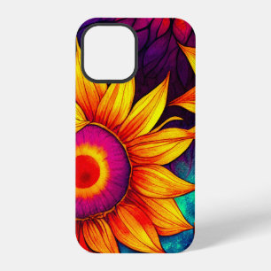 Coque iPhone 12 Pro Œuvre d'art élégante et colorée sur le thème du to