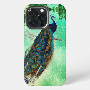 Etui iPhone 13 Pro Œuvre d'art élégante vintage de paon
