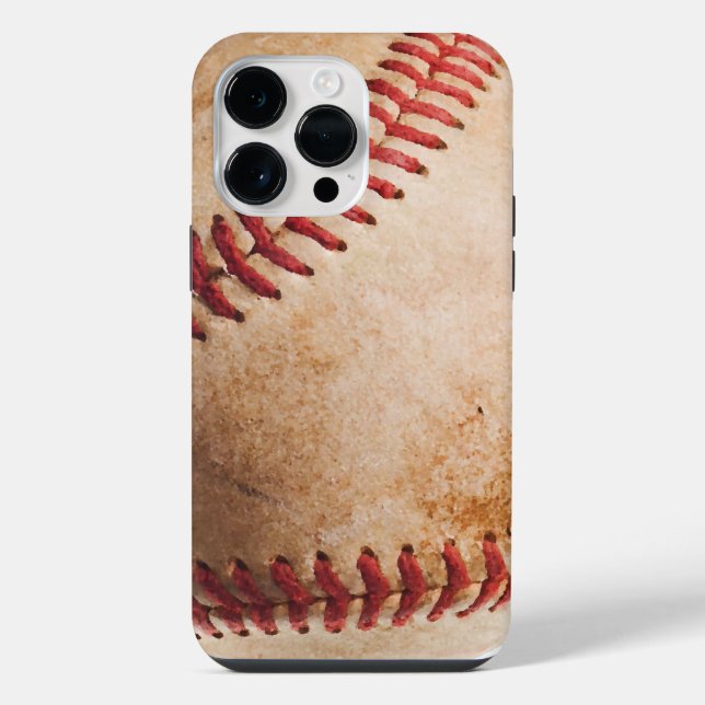 Coque iPhone Œuvres d'art de baseball (Verso)