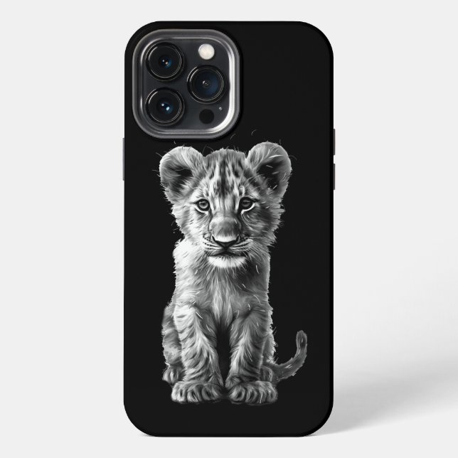 Coque iPhone Oh Bébé Gros Chat Cub Gris (Verso)