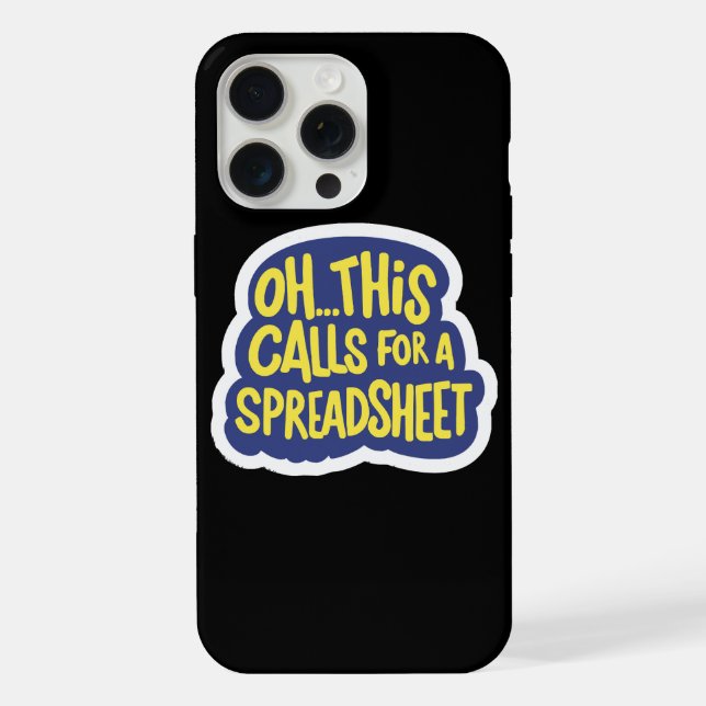 Coque iPhone Oh, cela nécessite un tableur  (Verso)
