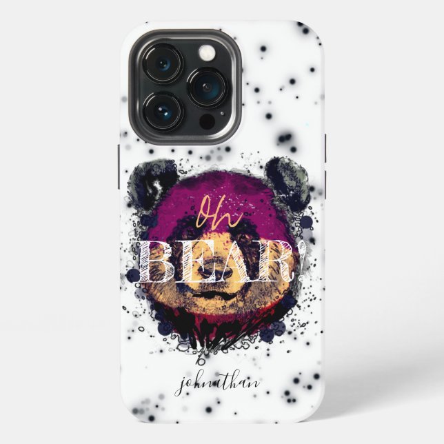 Coque iPhone "OH OURS" | Funny Cool Panda Monogramme (Dos)