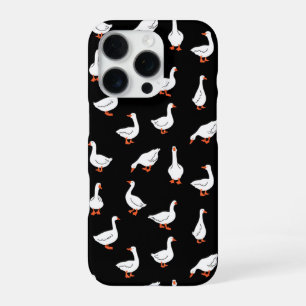 Coque iPhone 16 Pro Oie festive Noël – Cadeau drôle de vacances