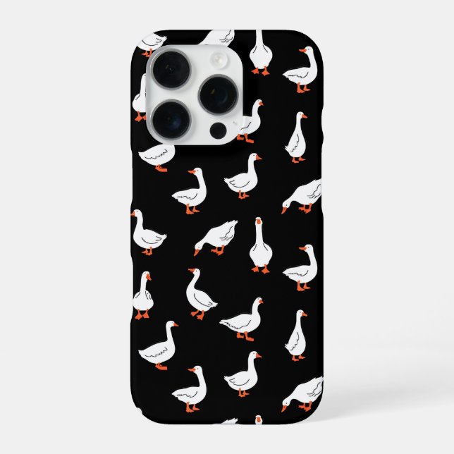 Coque iPhone Oie festive Noël – Cadeau drôle de vacances  (Verso)