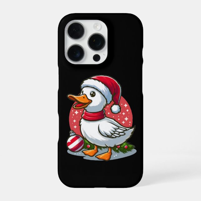 Coque iPhone Oie festive Noël – Cadeau drôle de vacances  (Verso)