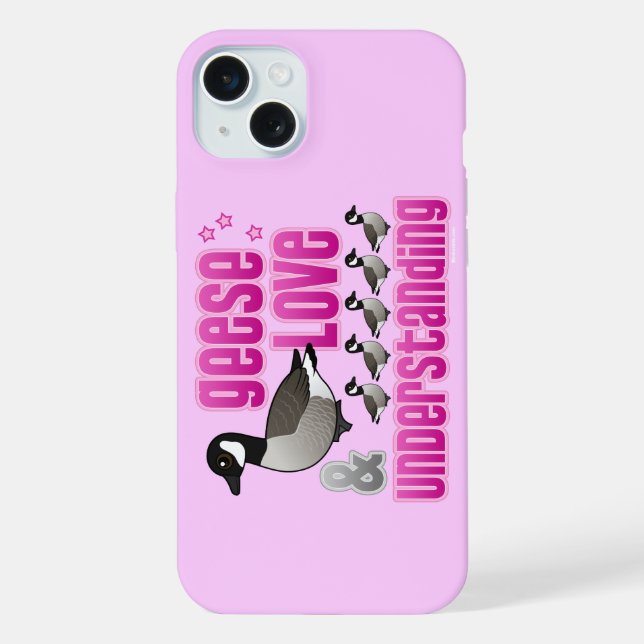 Coque iPhone Oies, Amour et Compréhension (Verso)